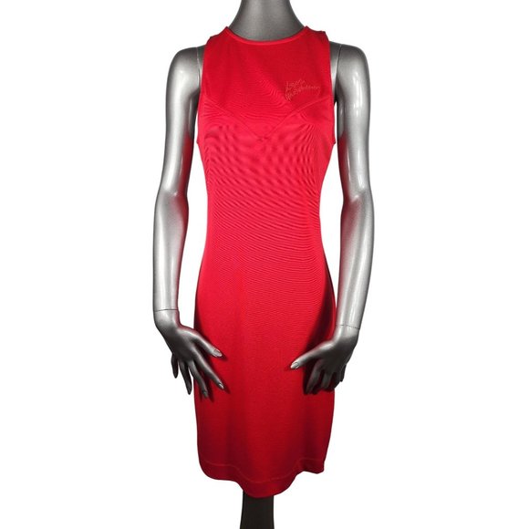 Love Moschino Red Dress Sheath Sleeveless nwot 8 - Picture 1 of 7